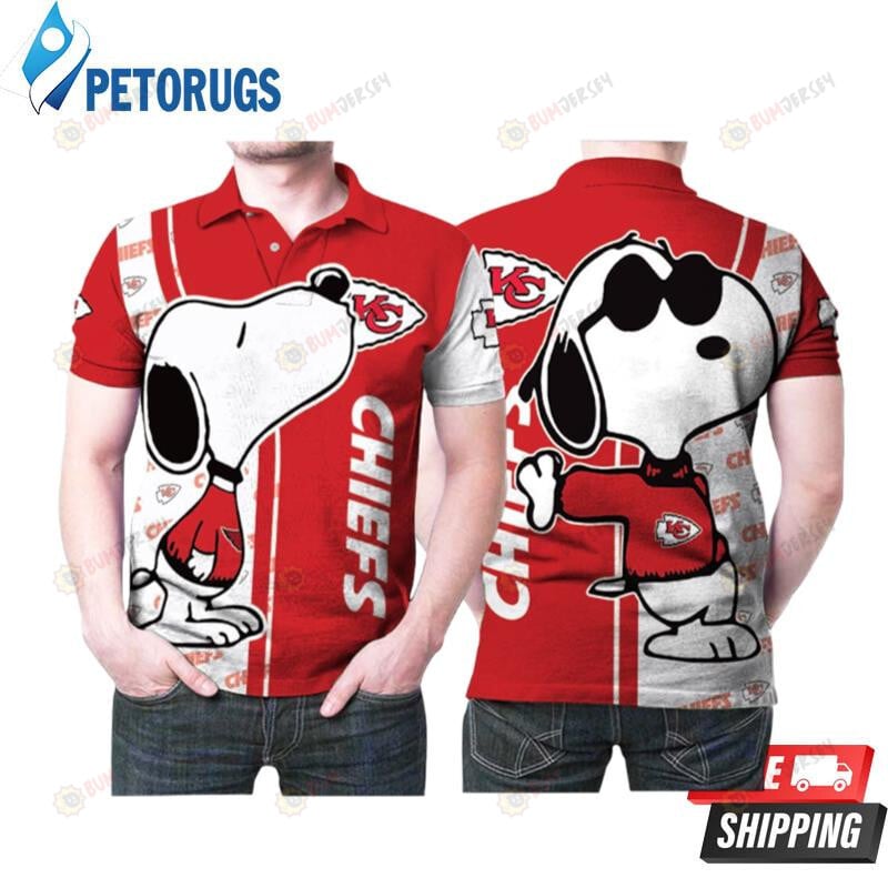 Snoopy Kiss Kansas City Chiefs Logo Printed Polo Shirt