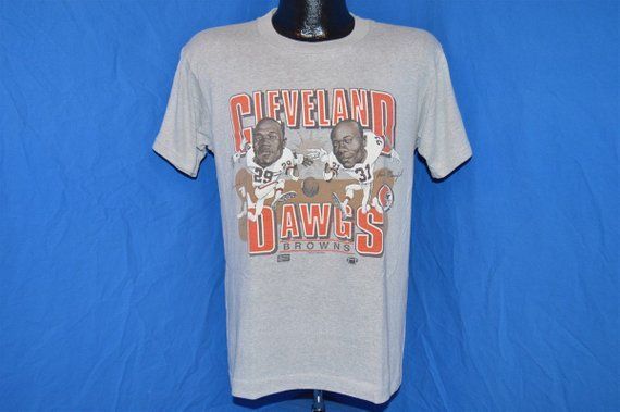 80s Cleveland Browns Dawg Pound Dixon Minnifield Gray Vintage shirt