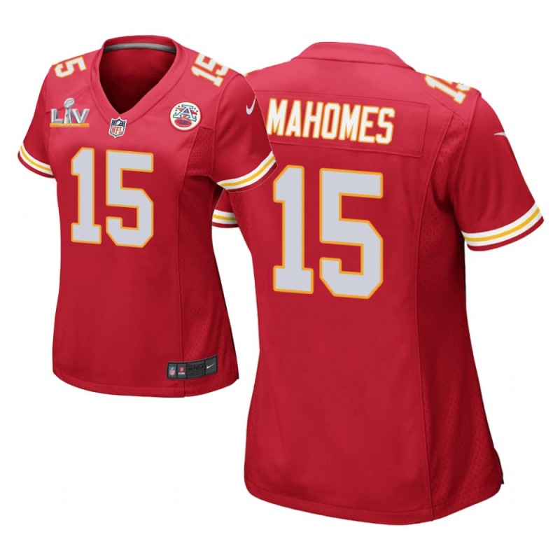 Women’S Kansas City Chiefs #15 Patrick Mahomes Red Super Bowl Lv Game Jersey