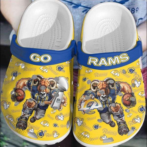 Los Angeles Rams Super Bowl Lvi Champions 3D Printed Crocs Crocband Clog Shoes