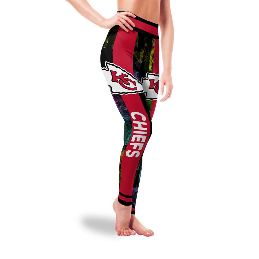 Incredible Mysterious Smoke Colors Kansas City Chiefs Leggings