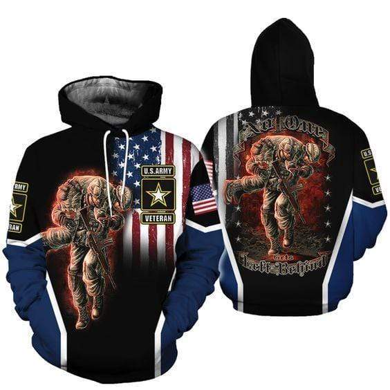 No one gets left behind US Army Hoodie 3D