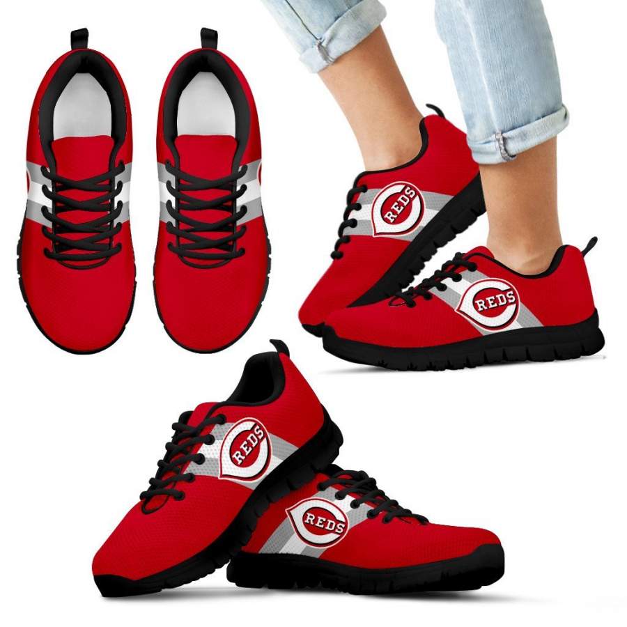 Three Colors Vertical Cincinnati Reds Sneakers