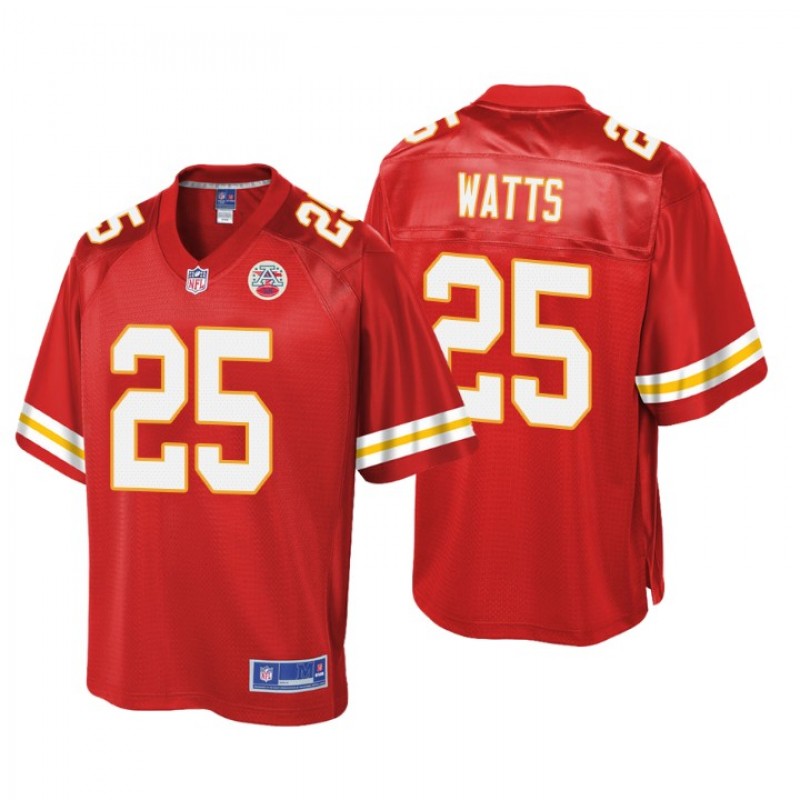 Men Kansas City Chiefs #25 Armani Watts Pro Line Red Jersey – All Stitched, Embroidery