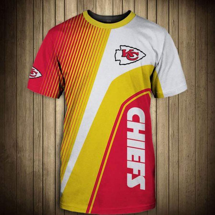 Kansas City Chiefs T-Shirt 3D All Over Print Custom 3D Kansas City Chiefs Graphic Printed 3D T-Shirt 3D All Over Print All Over Print Tee For Men For Women