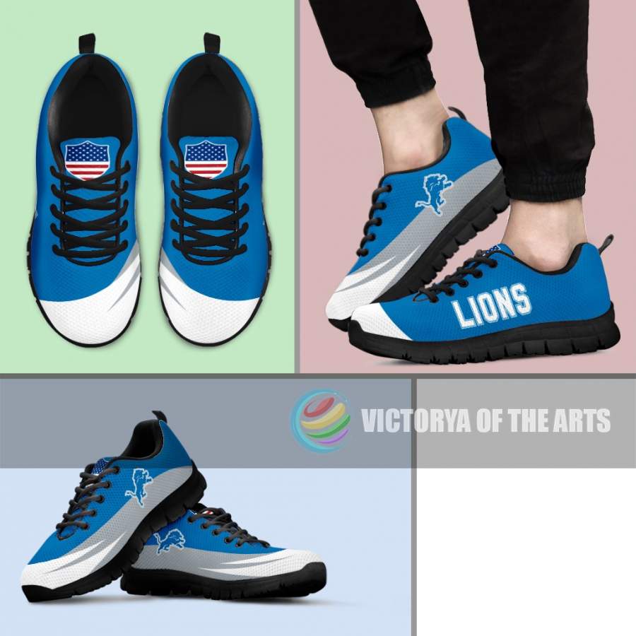 Awesome Gift Logo Detroit Lions Sneakers