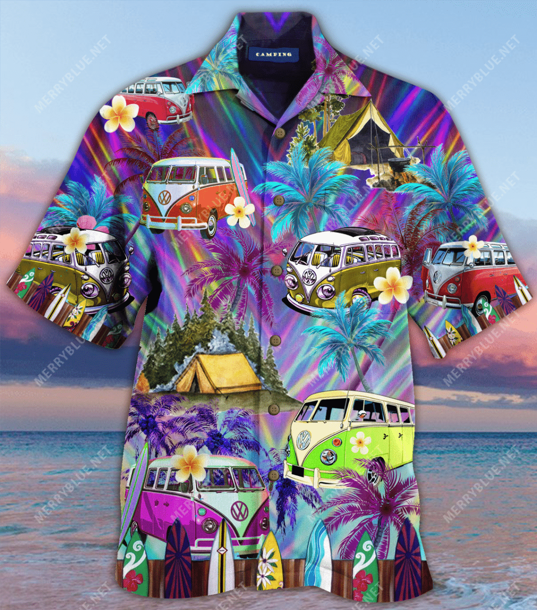 Amazing Camping Unisex Hawaiian Aloha Shirts Aloha Shirts