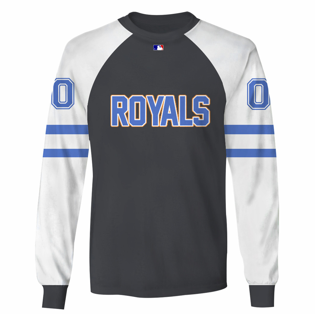 Kansas City Royals Custom Name Number Gray Gift For Fan 3D Full Printing Sweatshirt