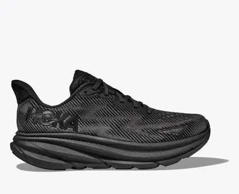 Hoka One One Clifton 9 Black Black Shoes Sneakers SNK425699625