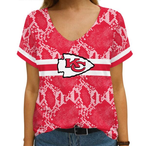 Kansas City Chiefs V-Neck Women T-Shirt Nla011210