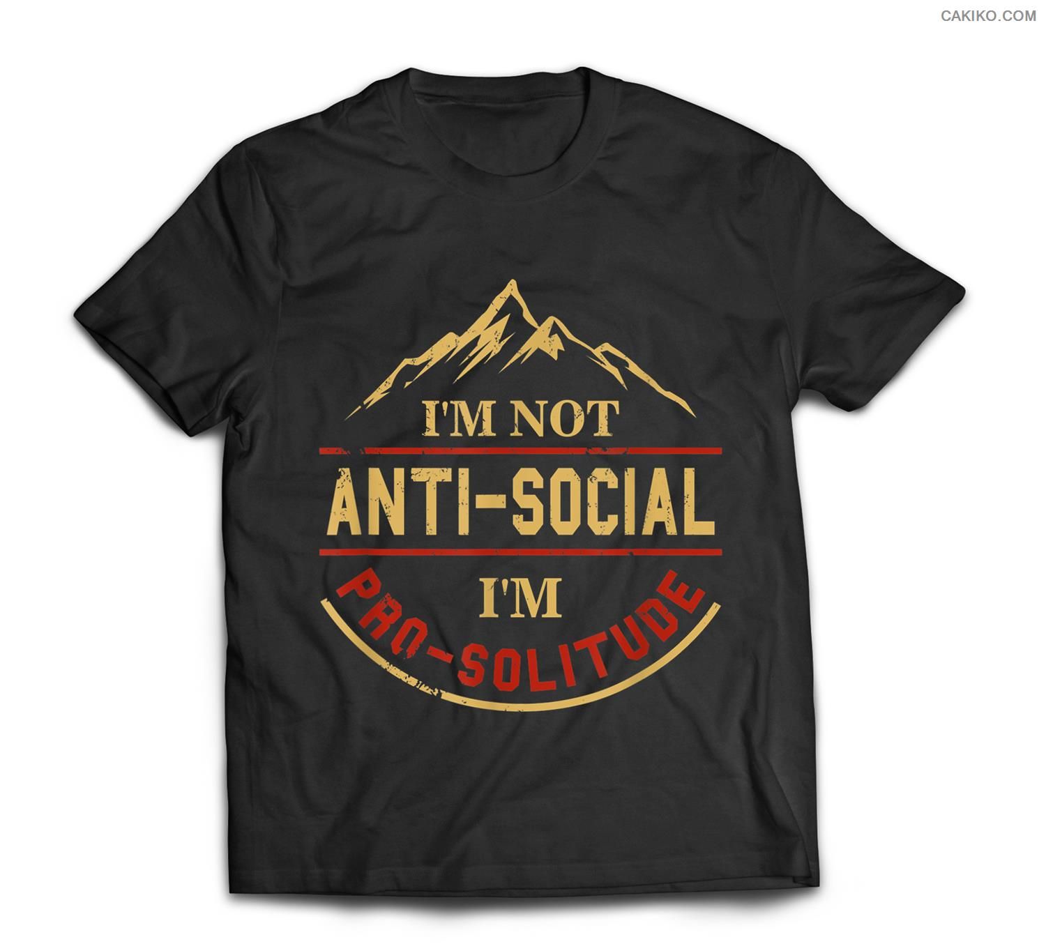 Introvert Quote Not Anti-Social Pro-Solitude Camping Hiking T-Shirt