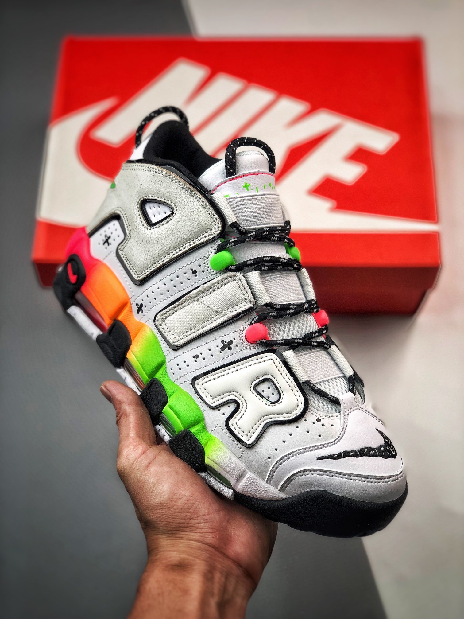 Nike Air More Uptempo Gradient Midsoles White Total Orange DV1233-111 5338727