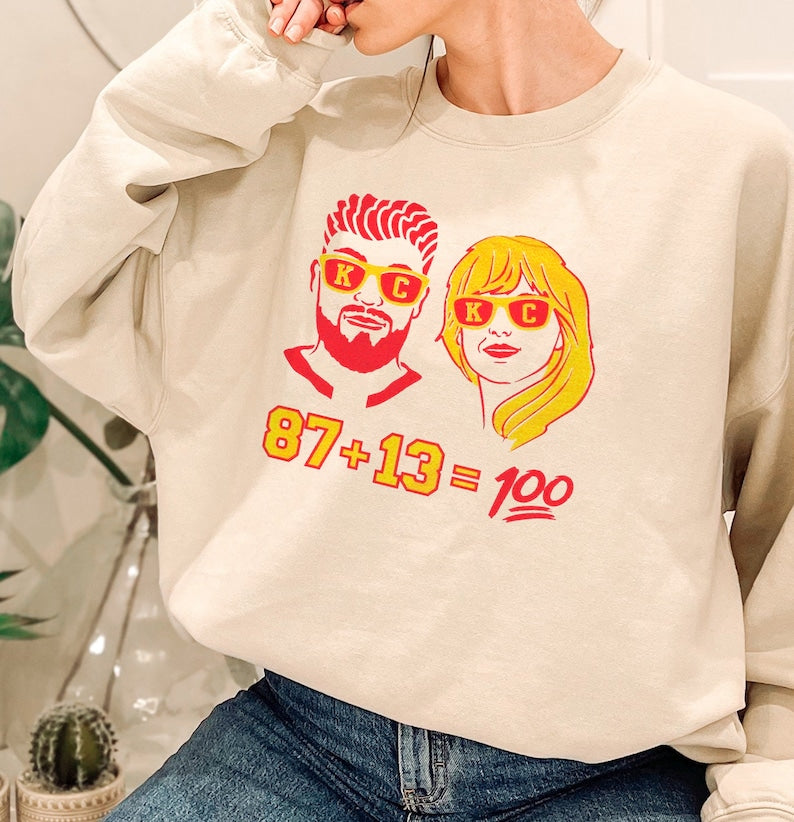 87 13 Retro Taylor Swift Travis Kelce Shirt, Swift Kelce Taylor T-Shirt, Travis Kelce Football Crewneck, Football Fan Tee, American Football