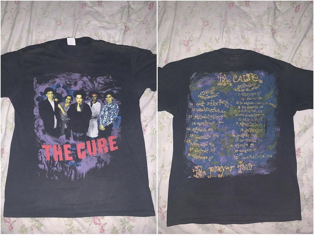 Vintage The Cure Prayer Tour Shirt  print t shirt