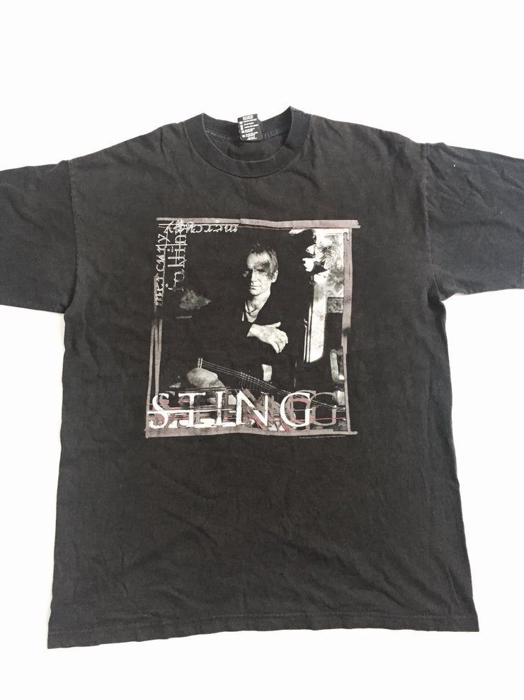 Sting Mercury Falling Tour 1996 Rock Pop Black Red Shirt