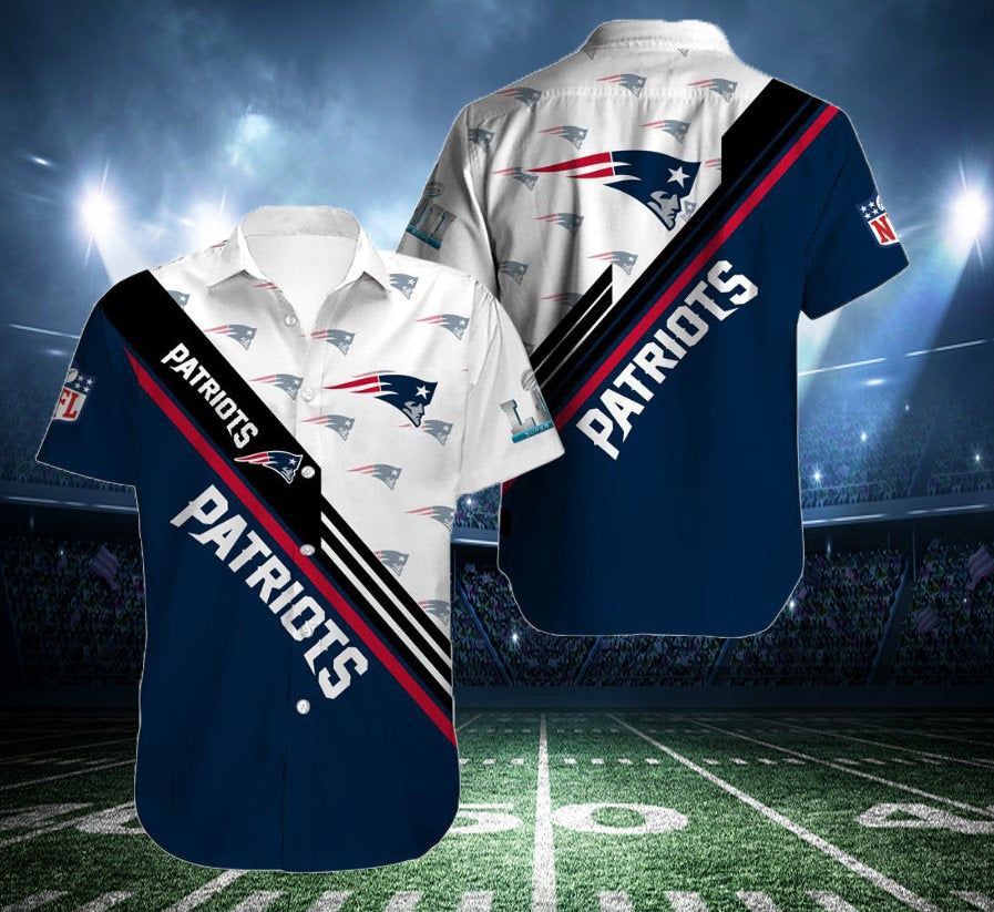 New England Patriots Nfl Hawaiian Summer Shirt, New England Patriots Shirt, New England Patriots Fan Hawaiian Shirt Short K176H13