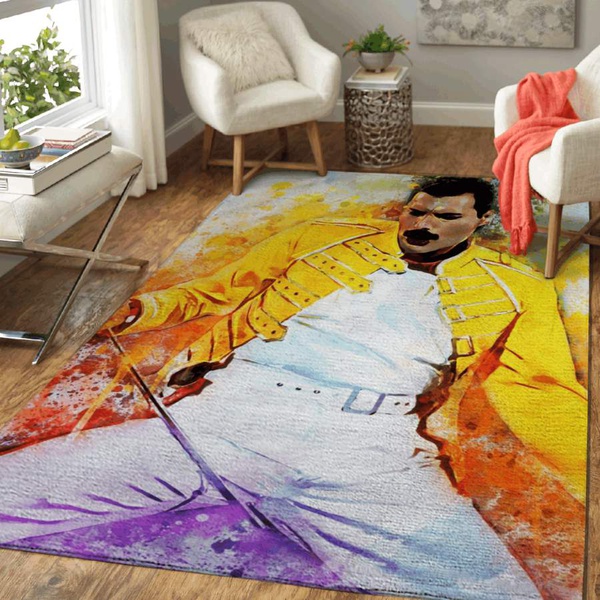 Freddie Mercury – Queen Band Pop Art For you lovers of Queen Area Rug