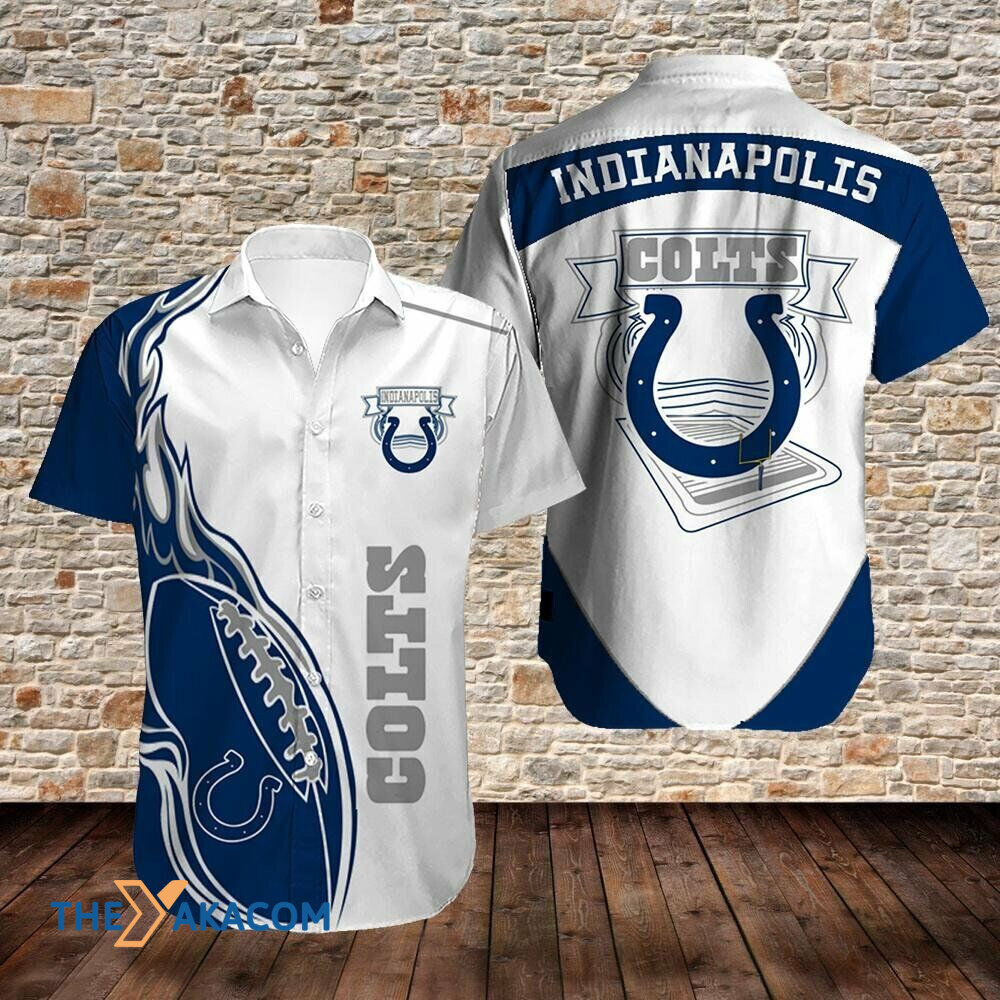 Indianapolis Colts Pigskin Gift For Fan Nfl For Fan Short Sleeve Hawaiian Shirt