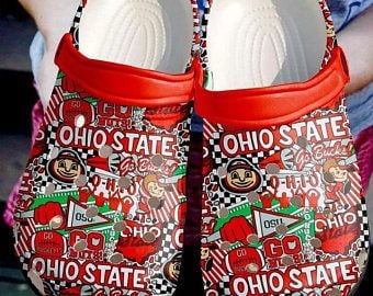 Ohio State Crocs Crocband Clog Clog Comfortable For Mens And Womens Classic Clog Water Shoes Comfortable