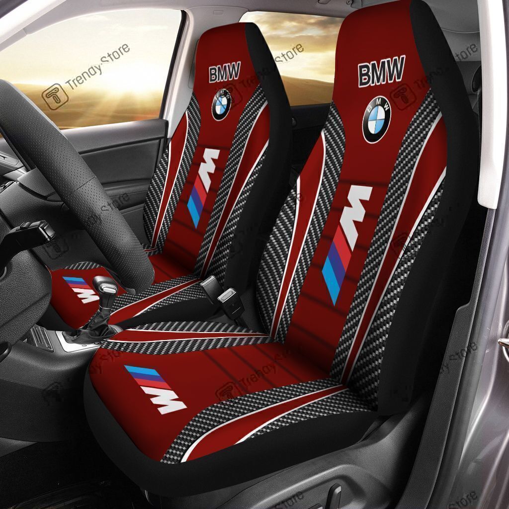 BMW CAR SEAT COVER (SET OF 2) VER 6 (RED)