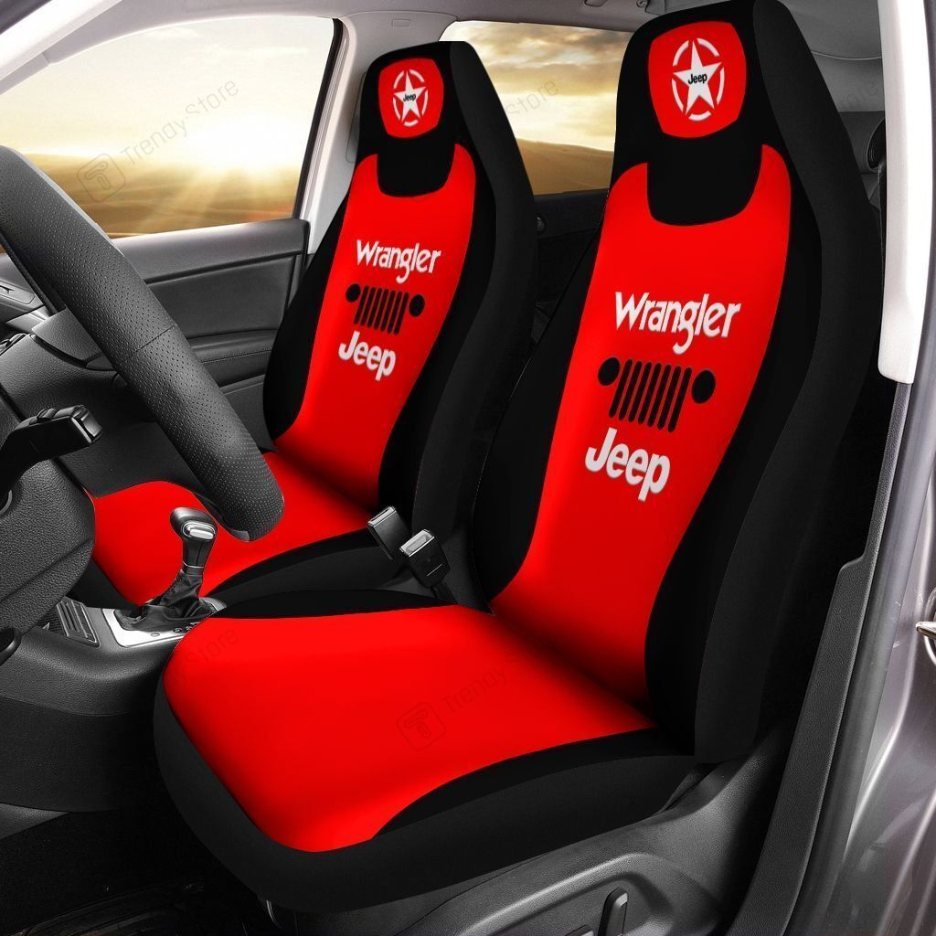 JEEP WRANGLER CAR SEAT COVER (SET OF 2) VER1 (RED)