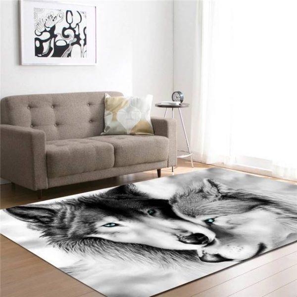 Wolf Art Home Decor Rectangle Area Rug 10