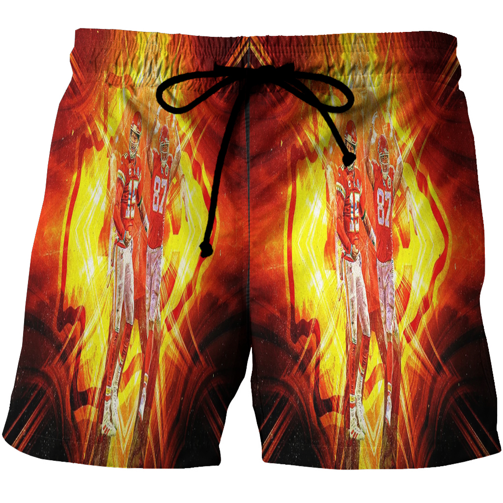 Kansas City Chiefs Team V2 3D All Over Print Summer Beach Hawaiian Short