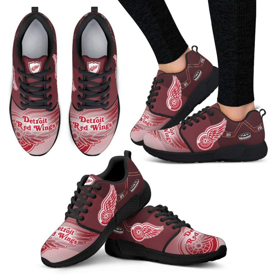 Awesome Detroit Red Wings Running Sneakers For Hockey Fan