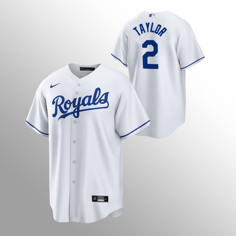 Men’S Kansas City Royals Michael A. Taylor #2 White Nike  Home Player Jersey – All Stitched, Embroidery