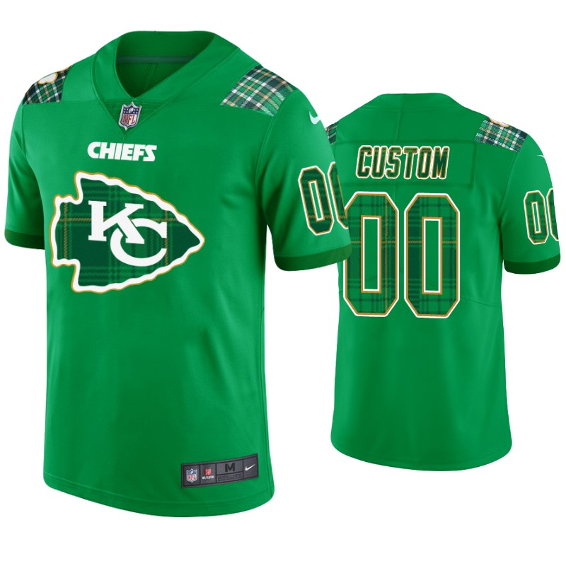 St. Patrick’S Day Kansas City Chiefs Custom Jersey Kelly Green – Men’S