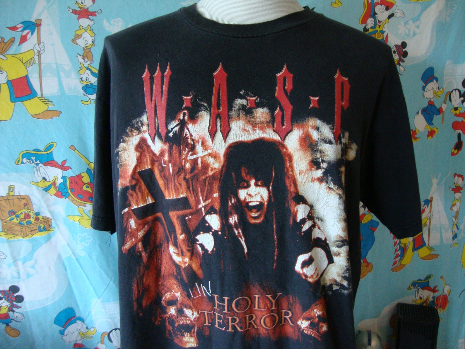 Vintage Wasp Unholy Terror Blackie Lawless Heavy Metal Concert Tour T Shirt