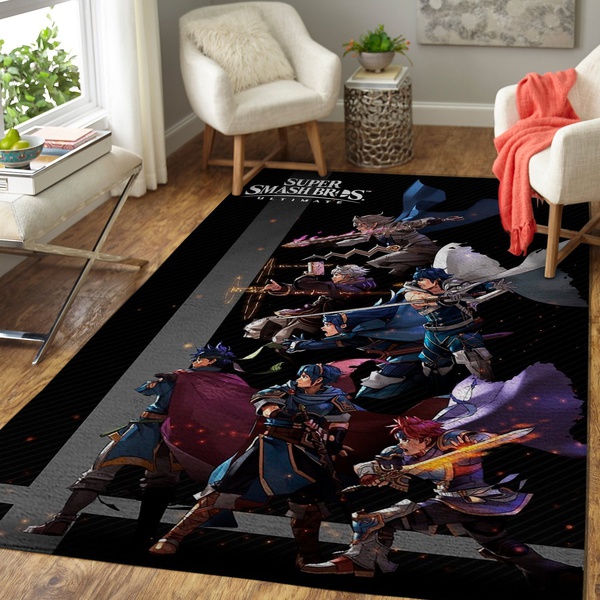 Super Smash Bros Ultimate Area Rug / Gaming Floor Decor S25102 ...