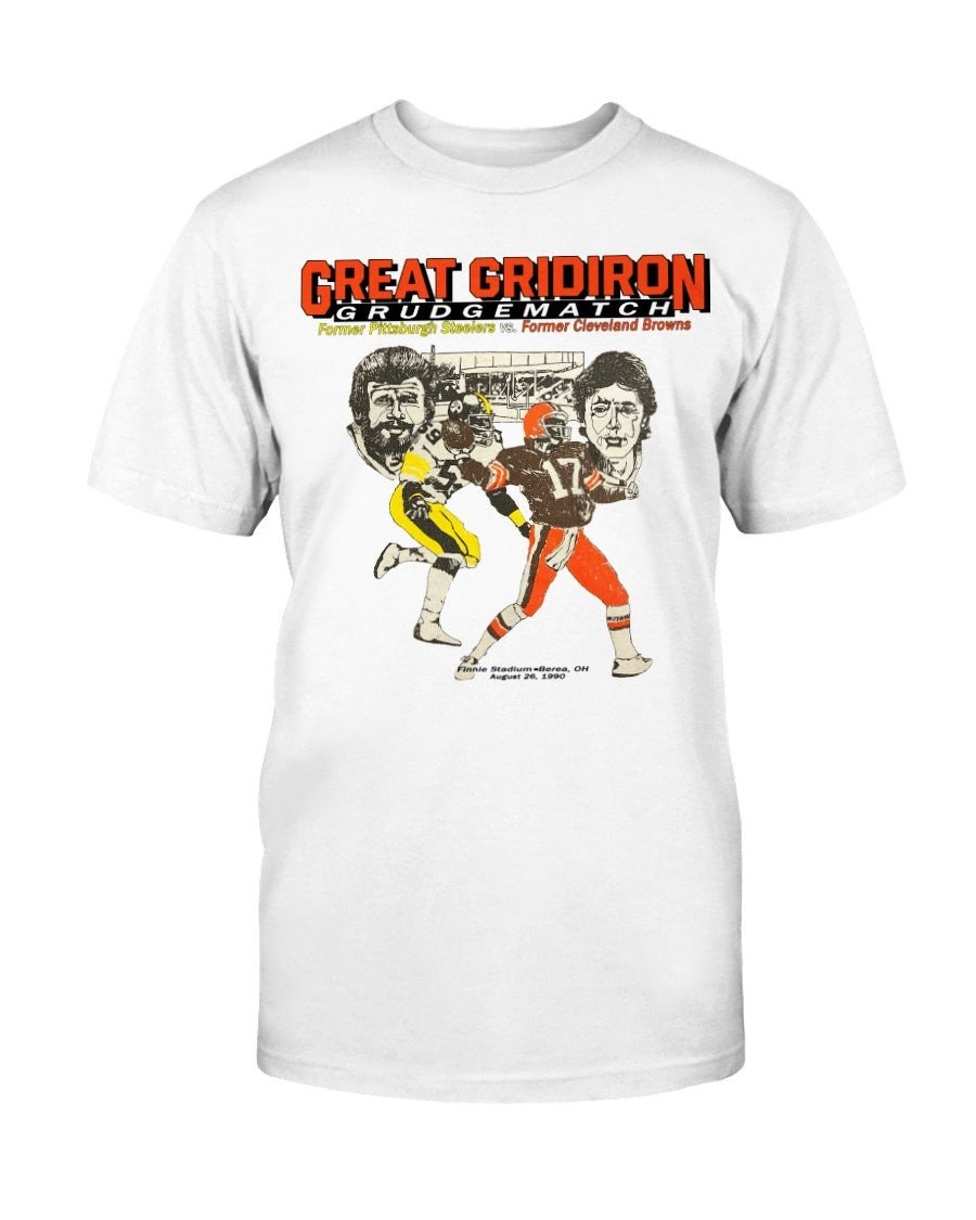 Great Gridiron Grudge Match T Shirt Vintage 90S Pittsburgh Steelers Jack Ham Browns Brian Sipe T Shirt 090821