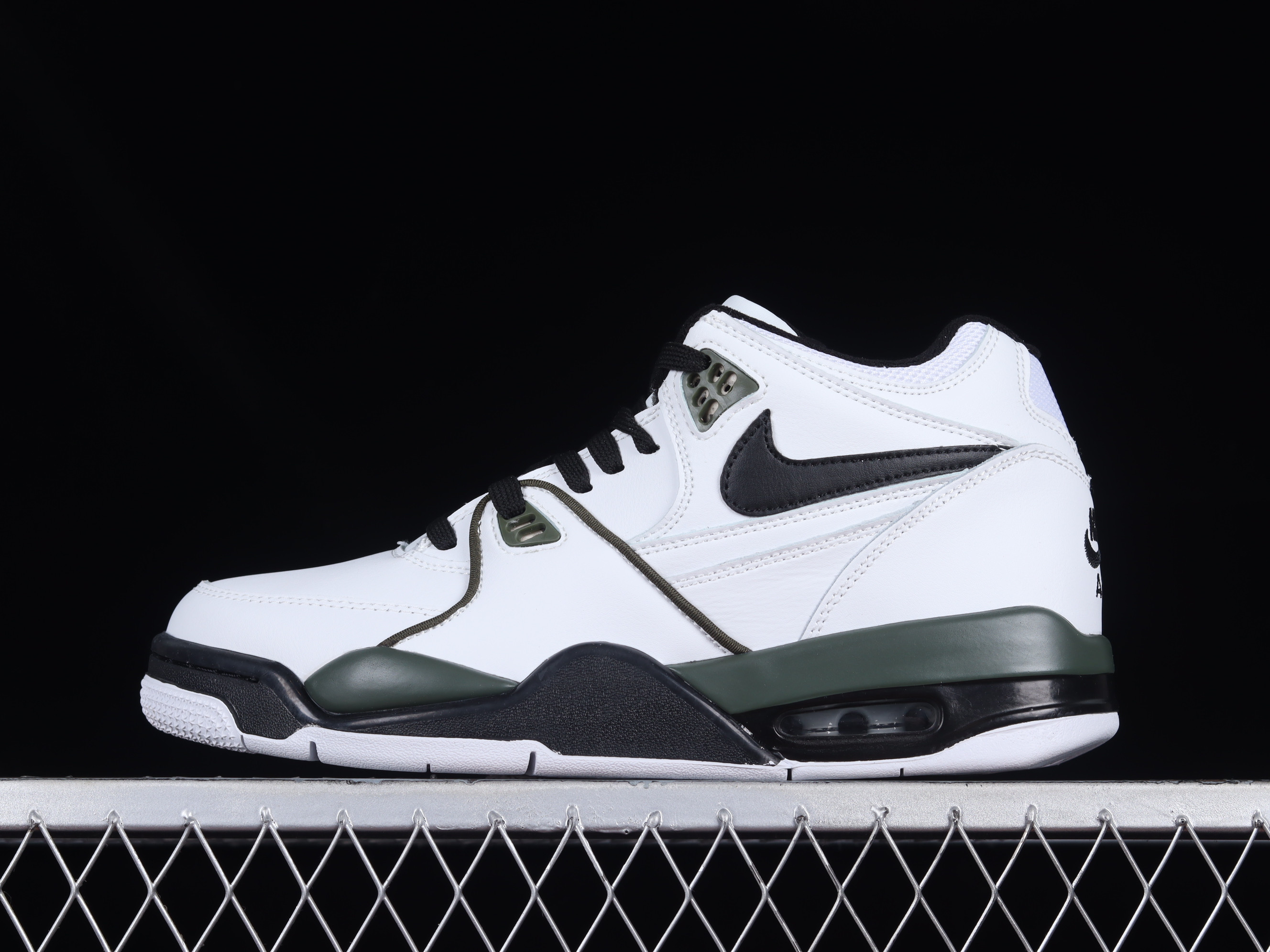 Nike Air Flight 89 White Black Olive Shoes Sneakers SNK578377751