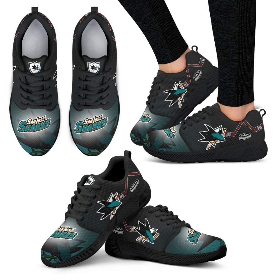 Awesome San Jose Sharks Running Sneakers For Hockey Fan