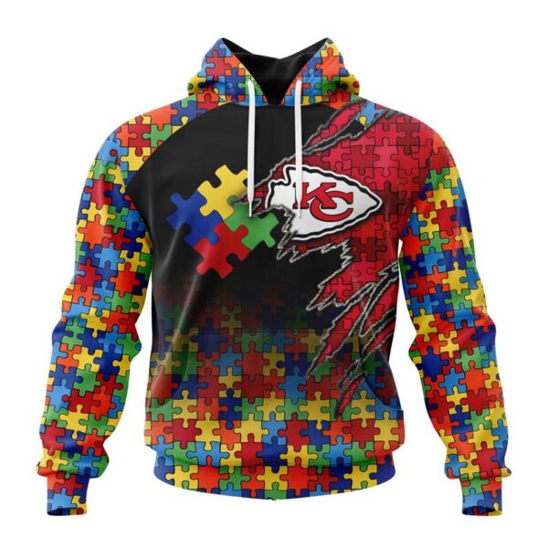 Kansas City Chiefs Special Autism Awareness Design Hoodie Zip Hoodie T-Shirt Sweatshirt Gts009338