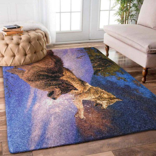 Wolf Art Home Decor Rectangle Area Rug 38