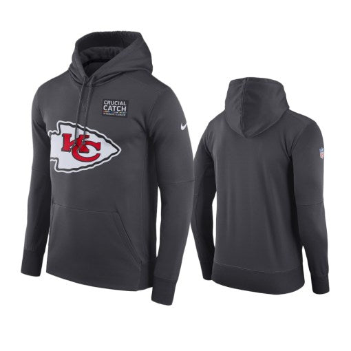 Kansas City Chiefs Anthracite Crucial Catch Hoodie