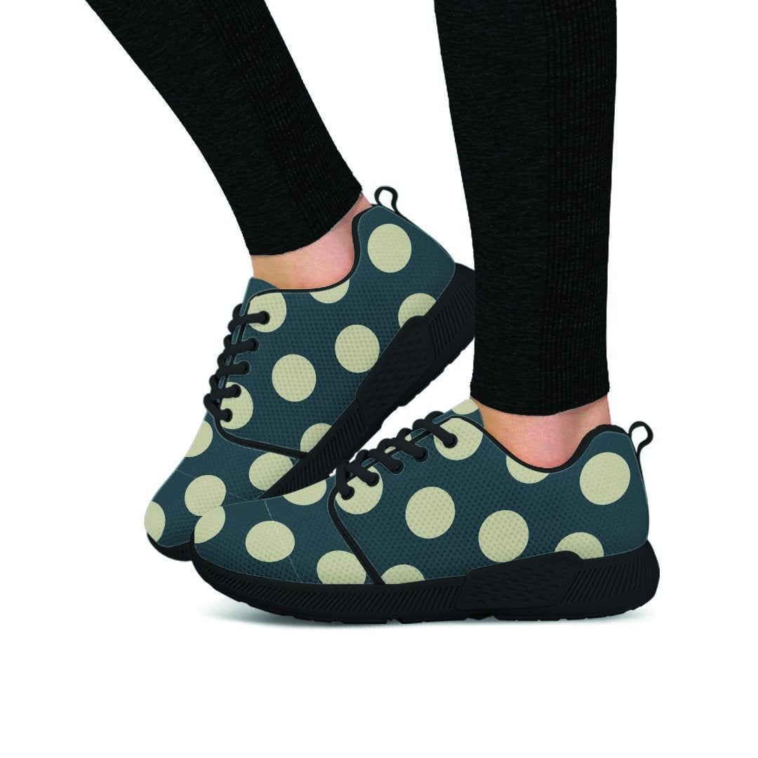 Vintage Black Polka Dot Women’S Athletic Shoes