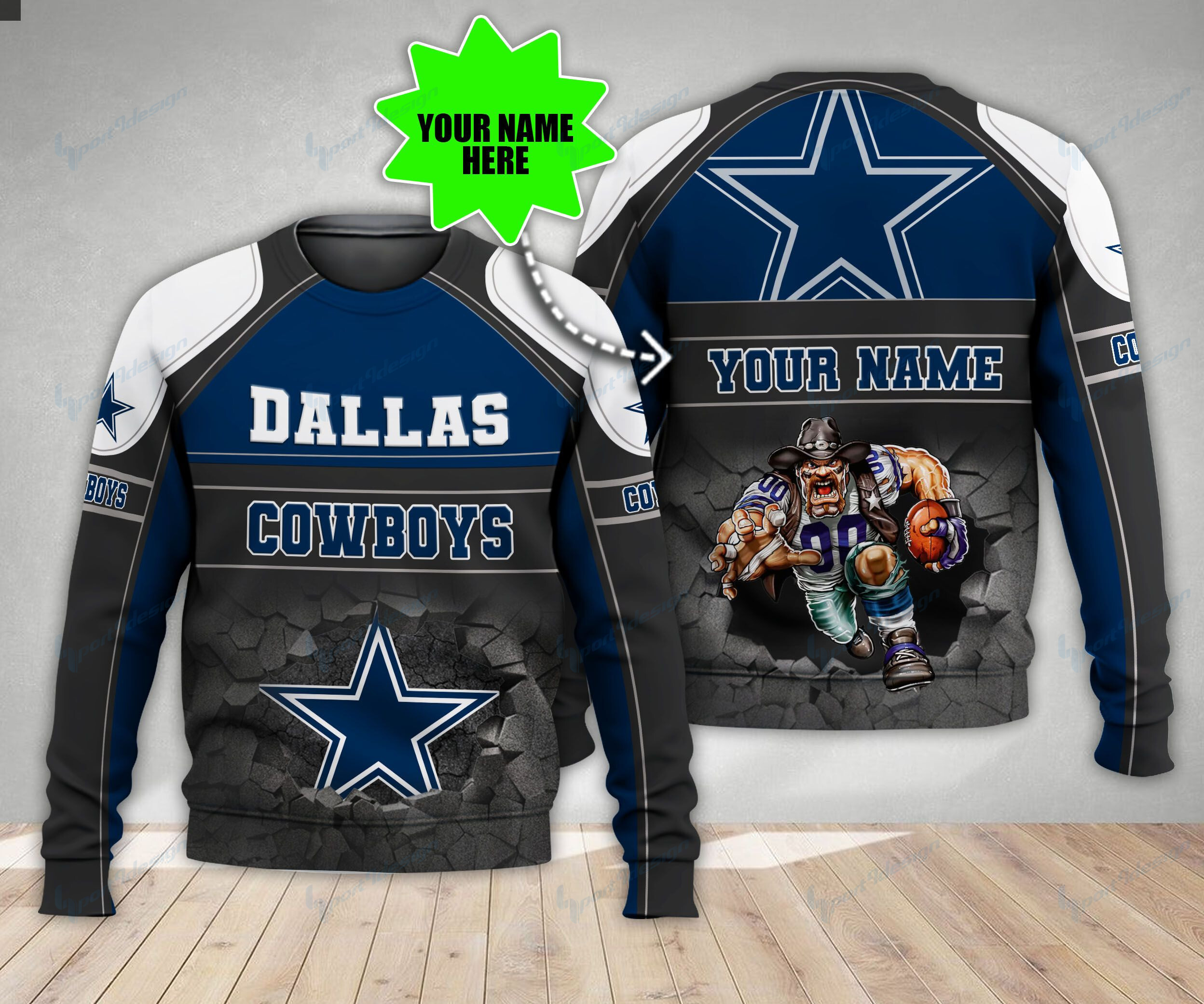 Dallas Cowboys Personalized All Over Printed 574 – Donelanetop Store