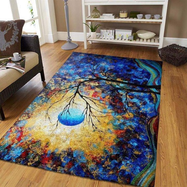 Abstract Art Area Rug / Animal Print Floor Decor 190908