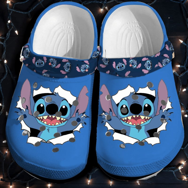 Waybackapparel Lilo & Stitch Ripped 3D Crocband Clog