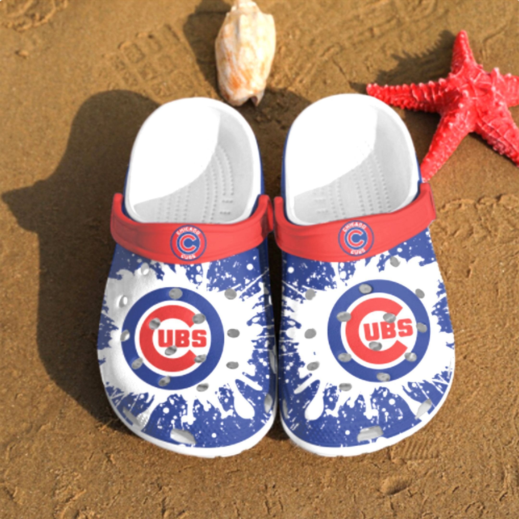 Chicago Cubs Crocs Crocband Clog Comfortable Water Shoes