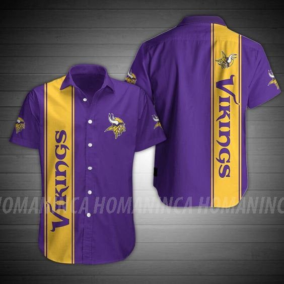 Minnesota Vikings Nfl Hawaiian Summer Shirt, Minnesota Vikings Summer Shirt, Minnesota Vikings Nfl Fan Hawaiian Shirt Short K96W11