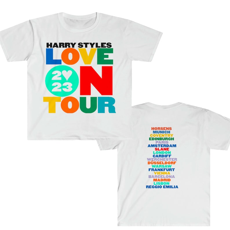 Love On Tour 2023 White T-Shirt | Harry Styles Fan Merch