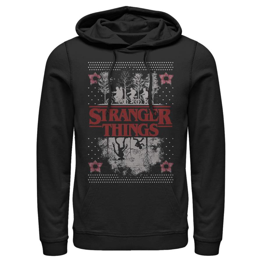 Stranger Things Men’s Ugly Christmas Style  Lightweight Hoodie