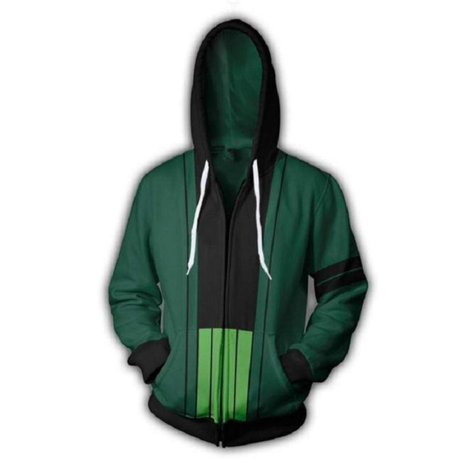 One Piece Hoodies – Roronoa Zoro Zip Up Hoodie OTA311