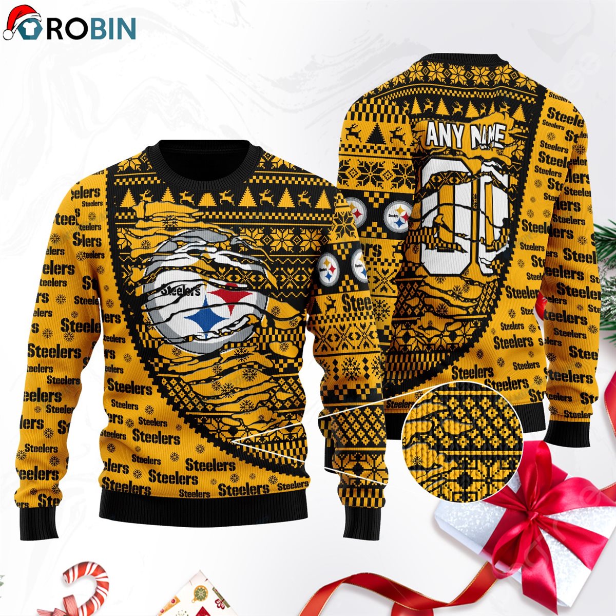 Pittsburgh Steelers Football Gift For Fan Ugly Wool Sweater Christmas Sweatshirt Swt144