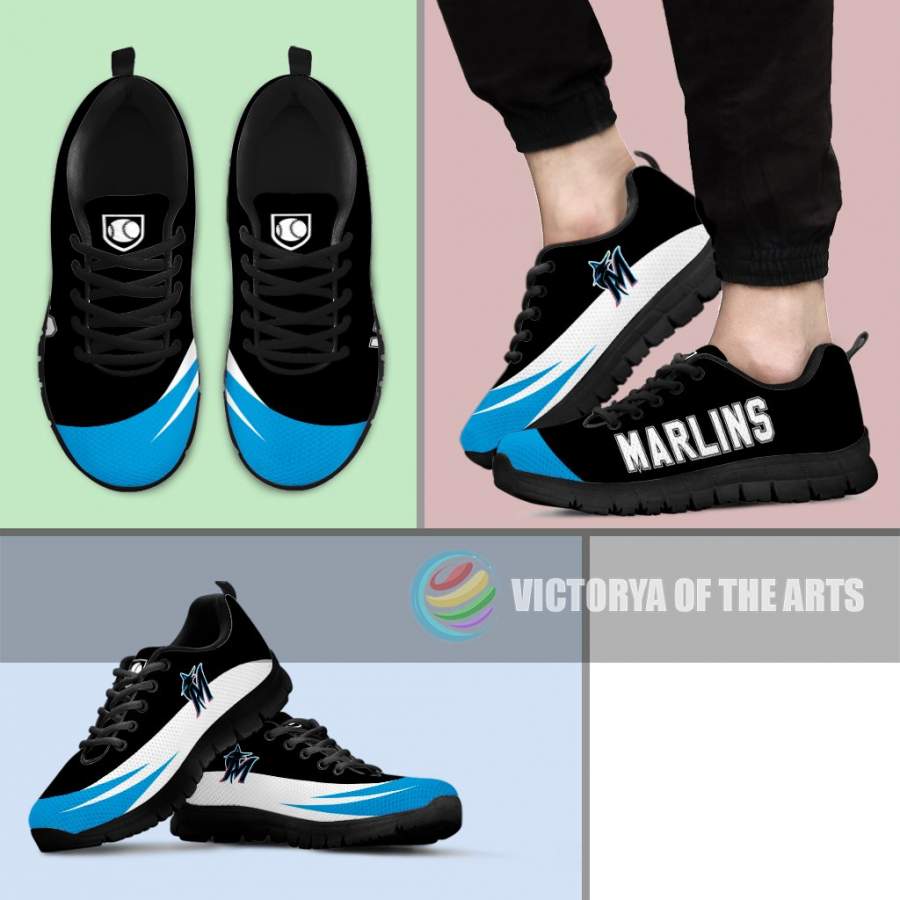 Awesome Gift Logo Miami Marlins Sneakers