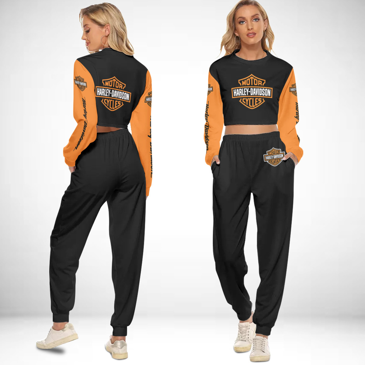 Hd Cropped Sweatshirt Suit Women Set Vd01